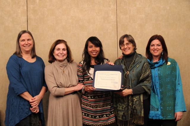 Receiving Certificate from Temple University