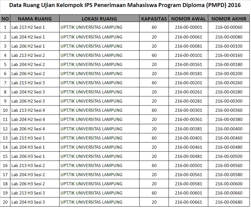 JADWAL VOKASI 2016